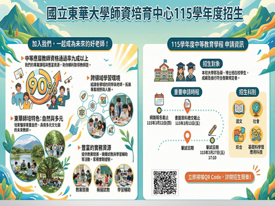【中等學程】115學年度中等教育學程甄選報名簡章公告，歡迎踴躍報名圖片
