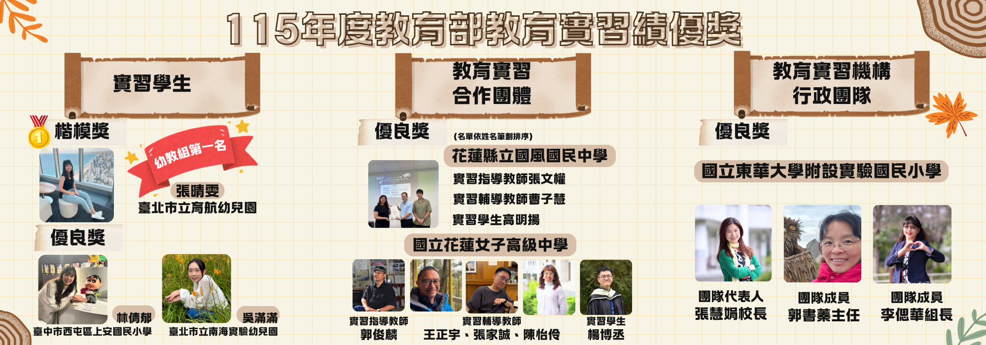 115年度教育部教育實習績優獎